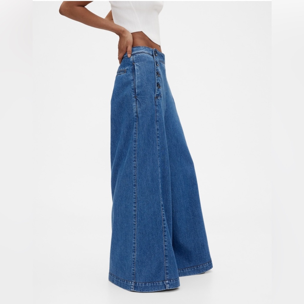 GapStudio High Rise Denim Sailor Pants - Picture 2 of 9